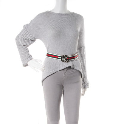 Gucci Leather Web GG Belt 100 40 White 2 of 6