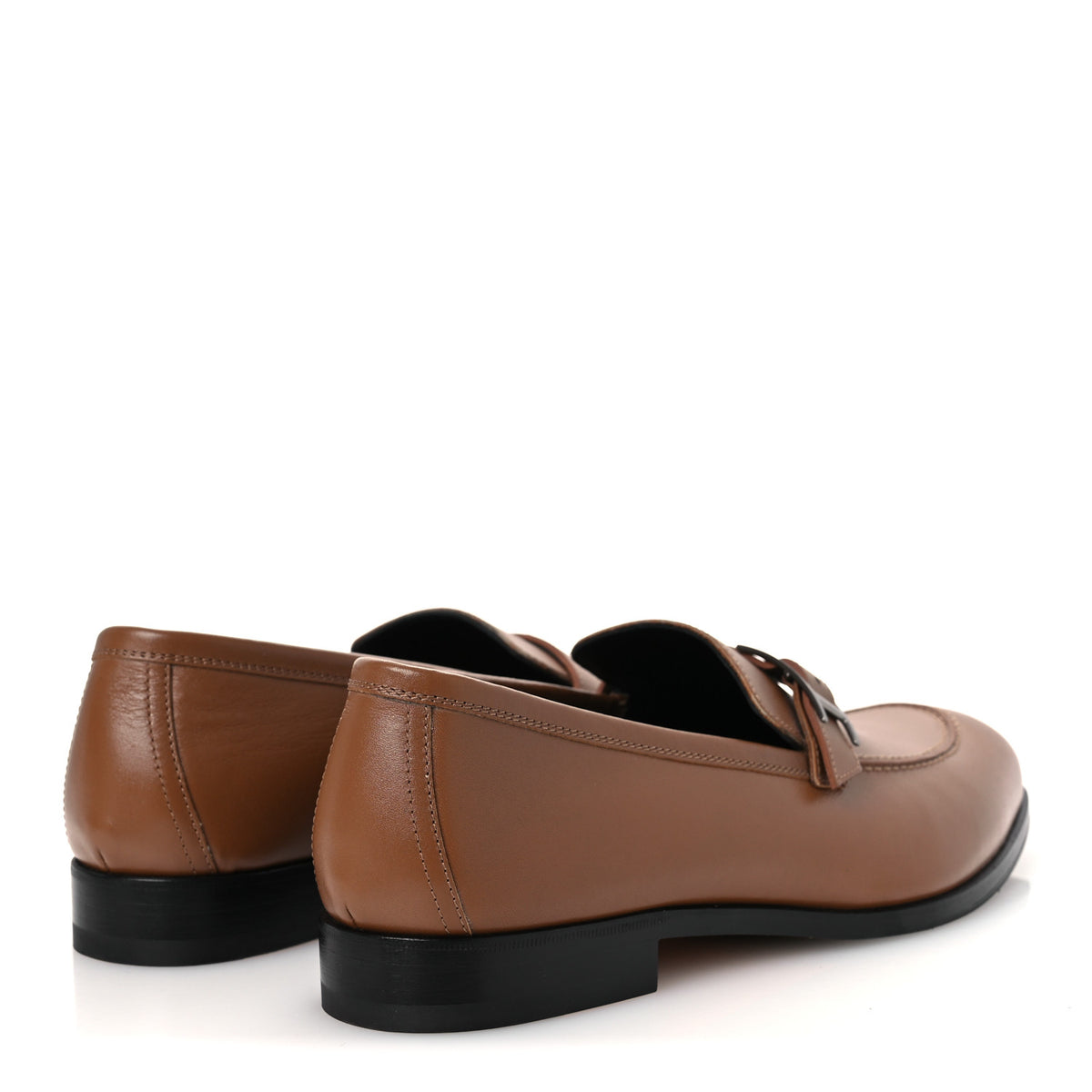 Hermes Calfskin Mens Monterey Loafers 41.5 Marron Teck 5 of 13