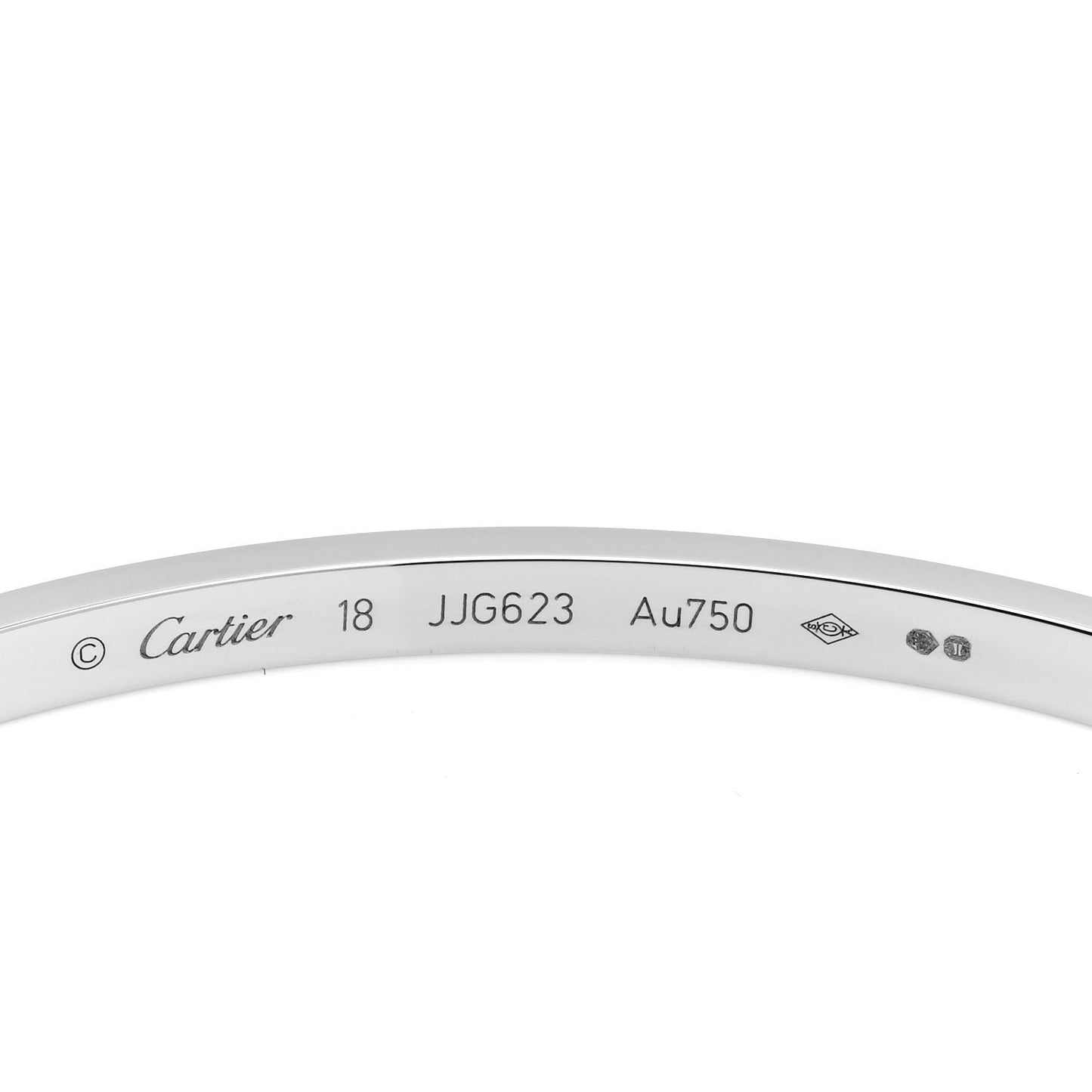 18K White Gold Small LOVE Bracelet 18