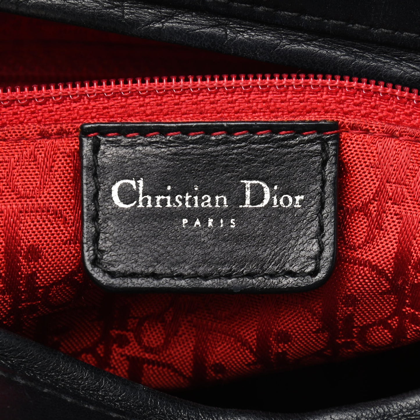 Lambskin Cannage Large Lady Dior Black