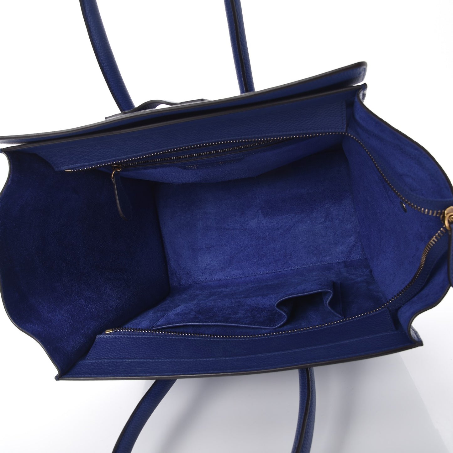 Drummed Calfskin Mini Luggage Indigo
