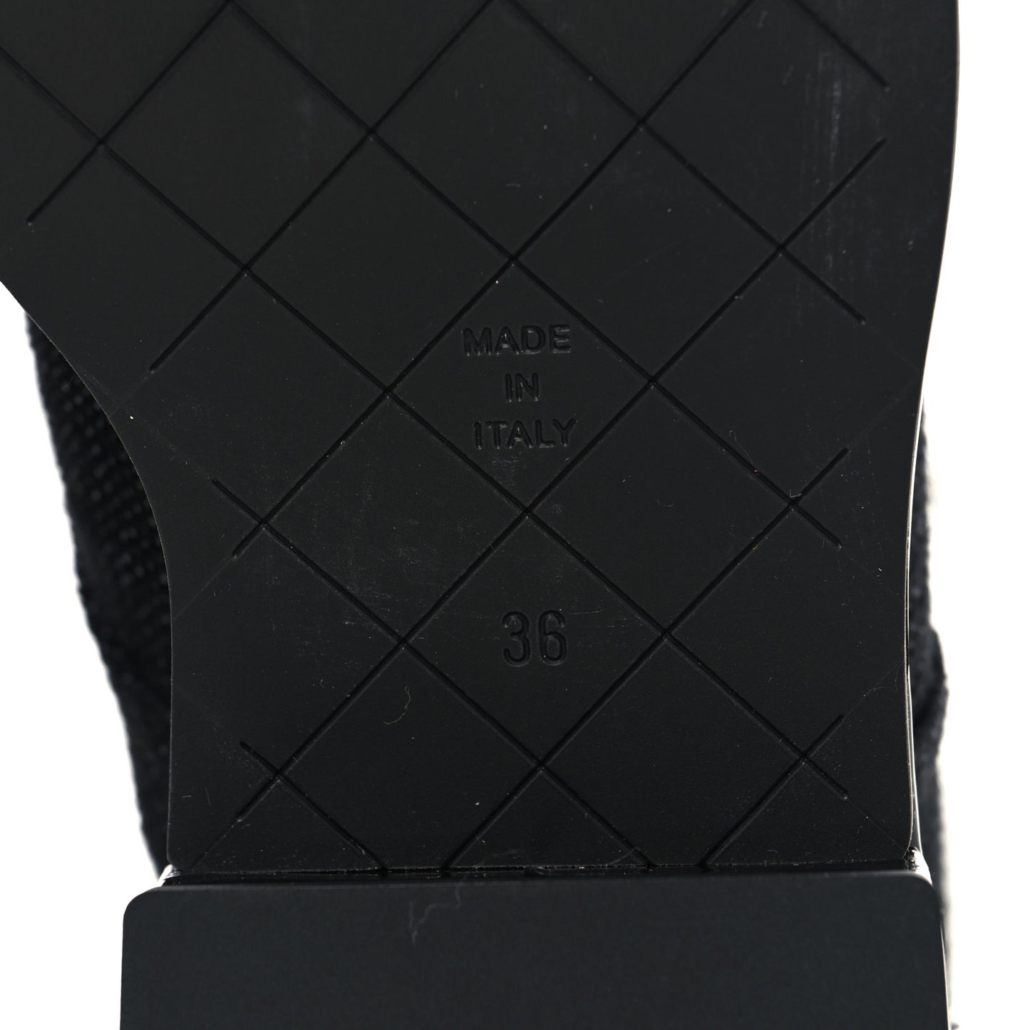 Fabric Patent Calfskin Lambskin Quilted CC Lace Up Combat Boots 36 Black