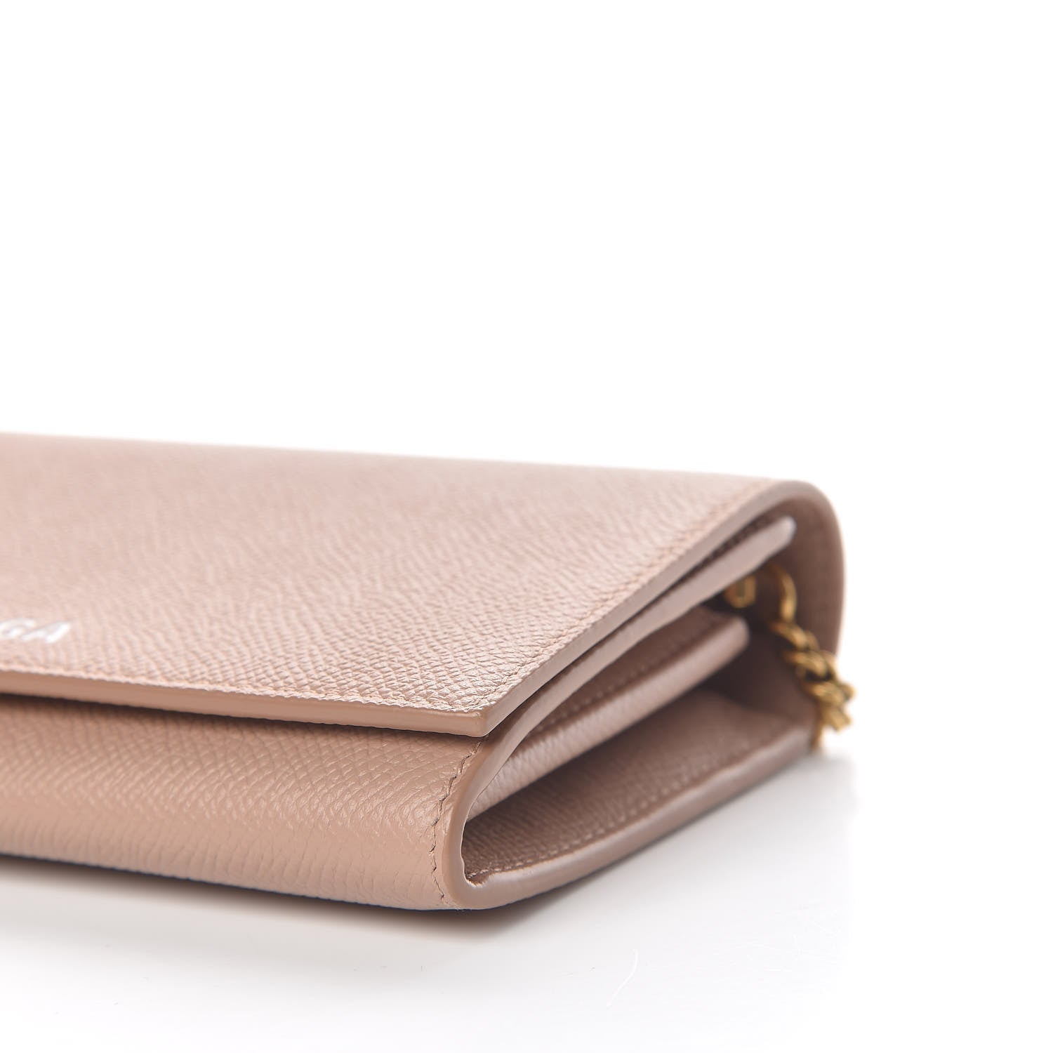 Balenciaga Signature Grained Calfskin Logo Ville Continental Wallet on Chain Beige 9 of 11