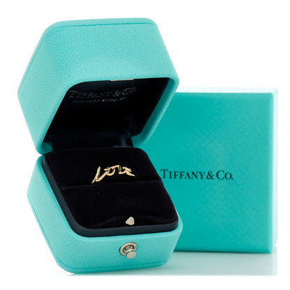 Tiffany 18K Yellow Gold Mini Paloma's Graffiti Love Ring 53 6.5 6 of 6