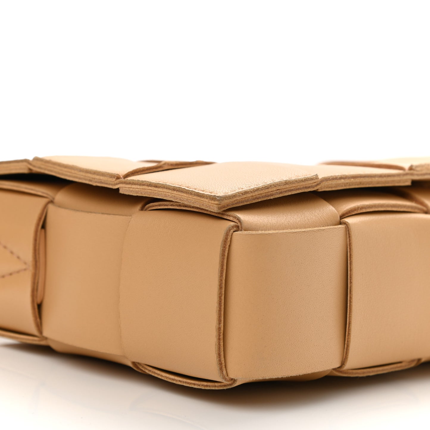 Nappa Maxi Intreccio Cassette Bag Almond