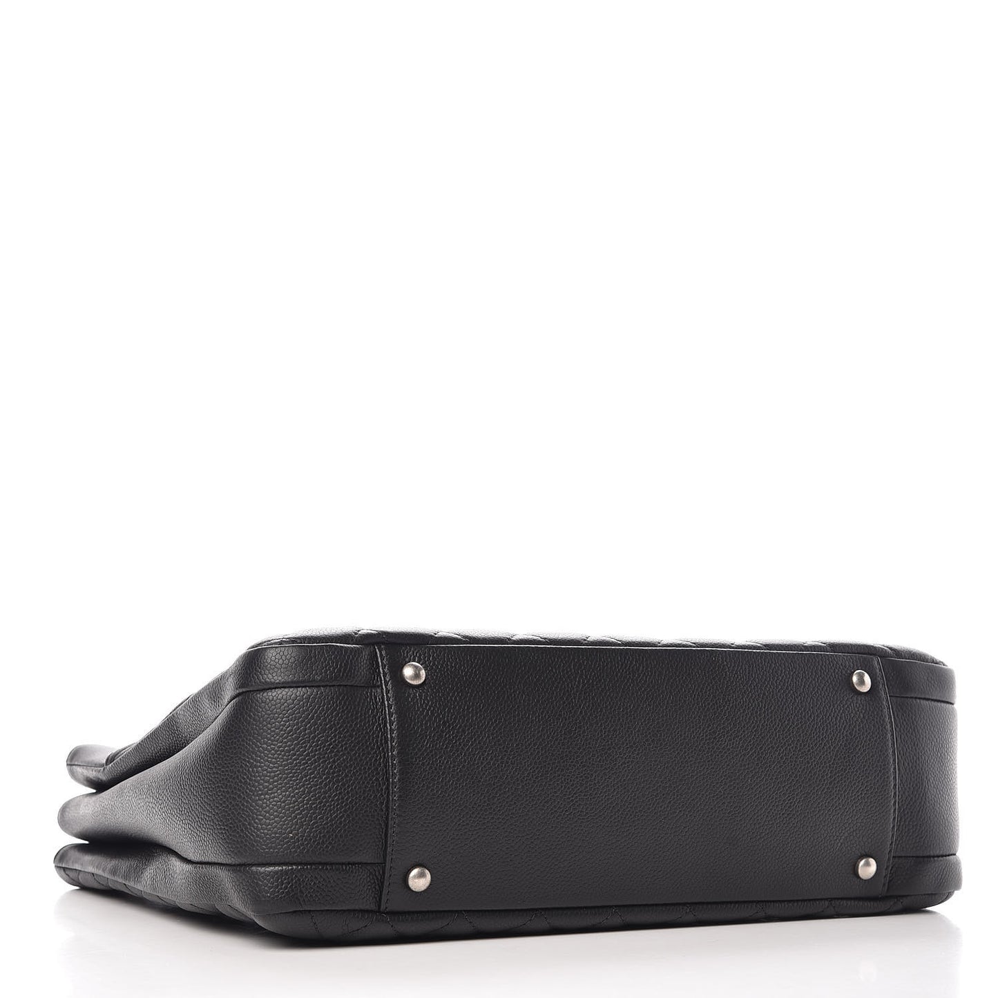 Caviar Quilted Urban Companion Shopping Tote Black