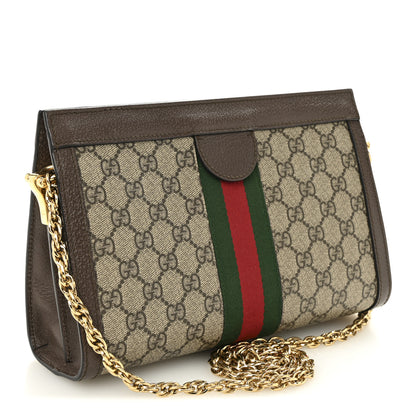 Gucci GG Supreme Monogram Web Small Ophidia Chain Shoulder Bag Brown 3 of 10