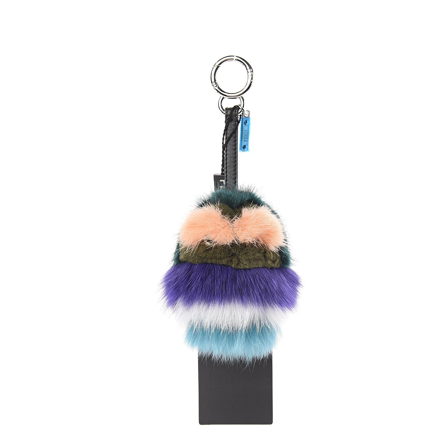Fendi Mink Fox Fur Kid Monster Bag Bug Charm Cactus Viola Multicolor 1 of 3