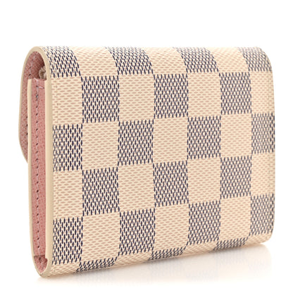 Louis Vuitton Damier Azur Rosalie Coin Purse Rose Ballerine 3 of 11