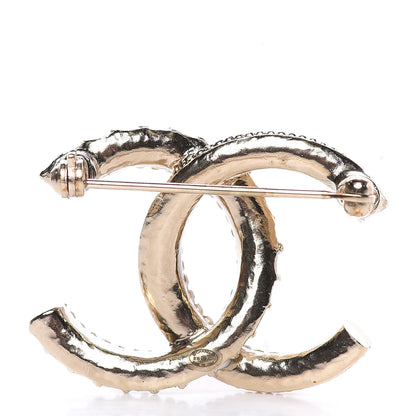 Chanel Enamel CC Brooch Gold White Pink 3 of 6