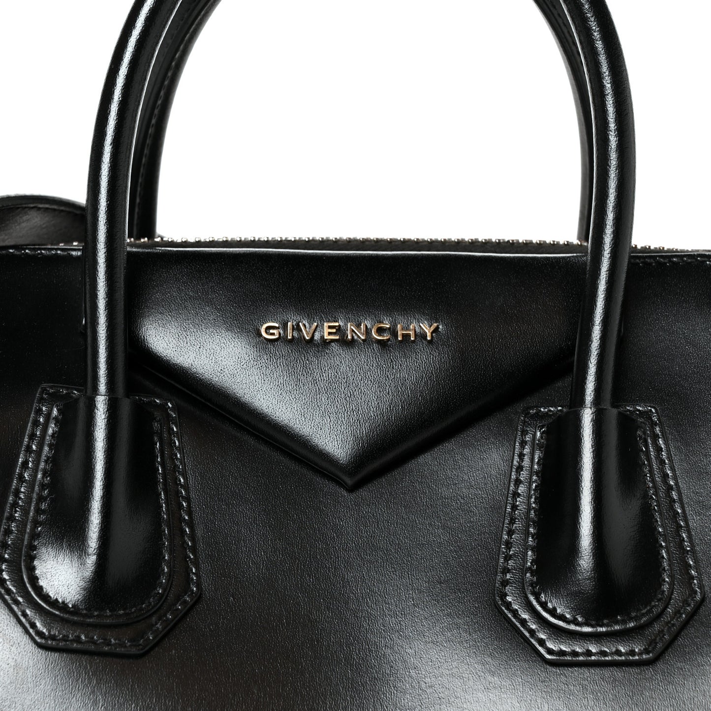 Shiny Lord Calfskin Medium Antigona Black