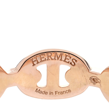 Hermes 18K Rose Gold PM Chaine d'Ancre Enchainee Ring 53 6.5 4 of 5