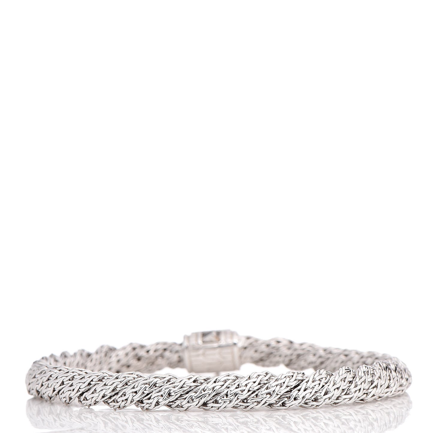 Sterling Silver Black Sapphire 5.5mm Twisted Chain Bracelet