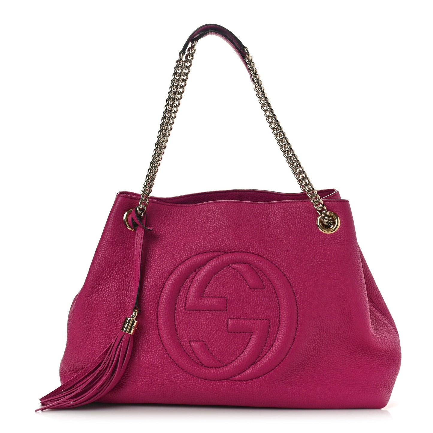 Cellarius Calfskin Medium Soho Chain Shoulder Bag Bright Bouganville