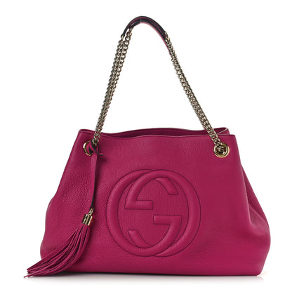 Gucci Cellarius Calfskin Medium Soho Chain Shoulder Bag Bright Bouganville 1 of 10