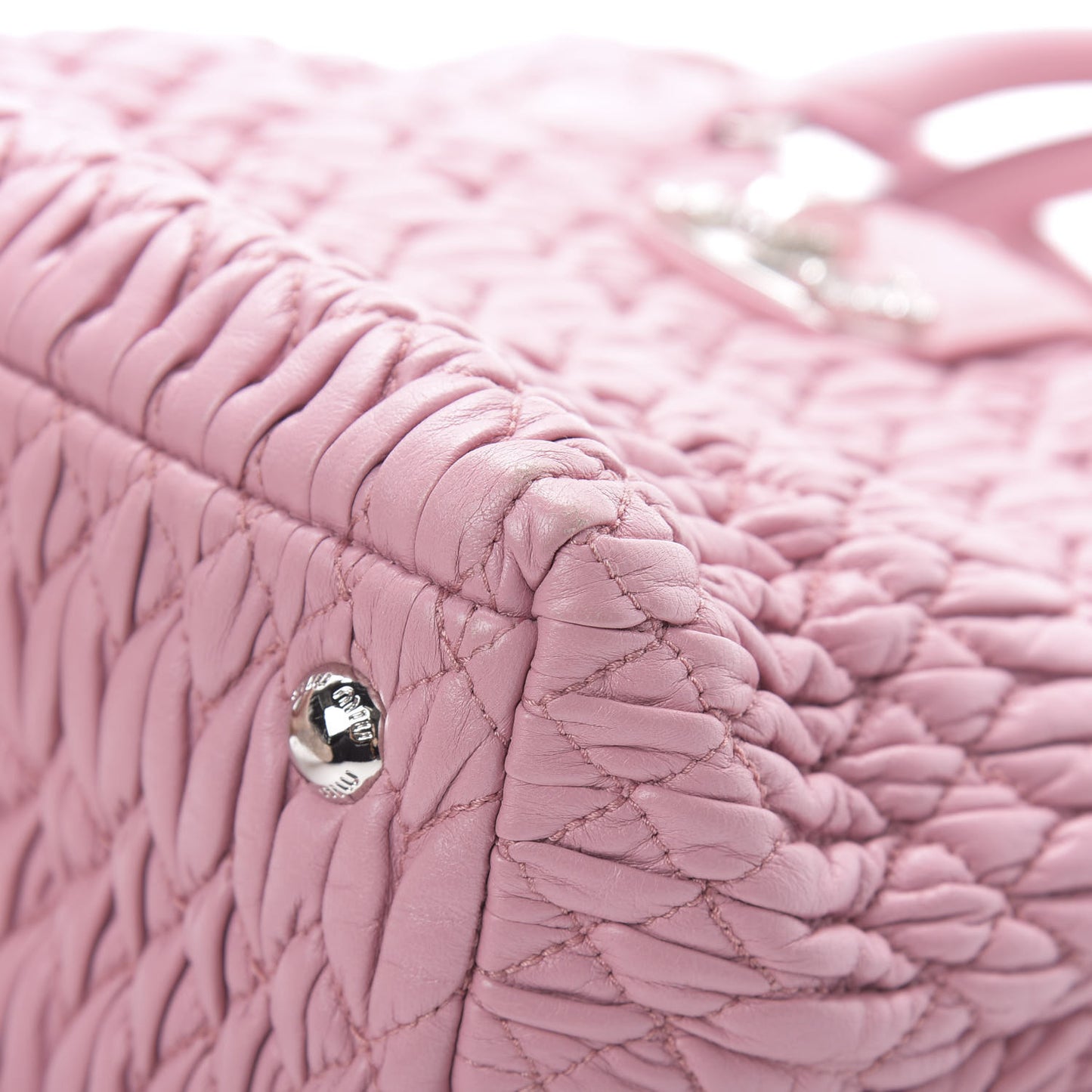 Nappa Matelasse Crystal Top Handle Rosa