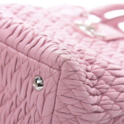 Miu Miu Nappa Matelasse Crystal Top Handle Rosa 11 of 14