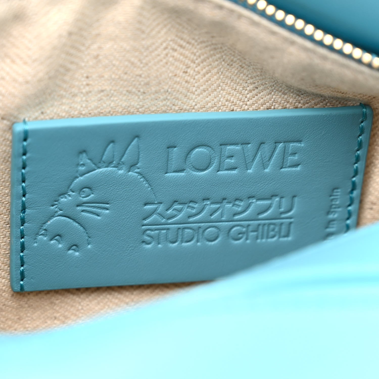 Loewe X HOWLS MOVING CASTLE Satin Calfskin Mini Heen Puzzle Bag Light Blue 6 of 11