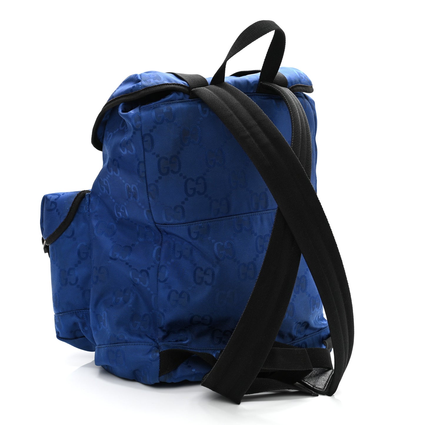 Econyl Nylon Monogram Off The Grid Utility Pocket Backpack Guilted Blue Black