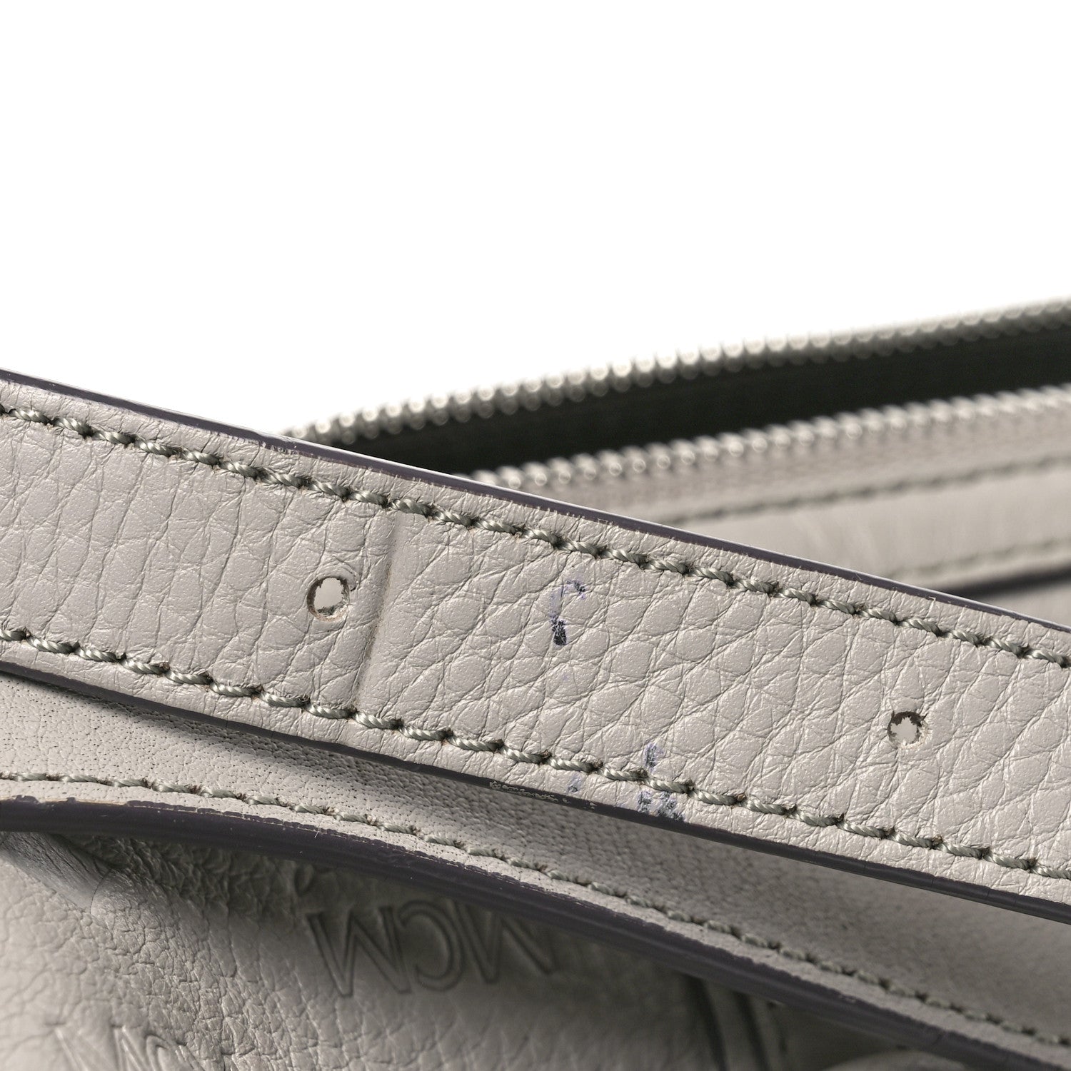 MCM Calfskin Ottomar Monogram Boston Bag Dove 1879259 – FASHIONPHILE