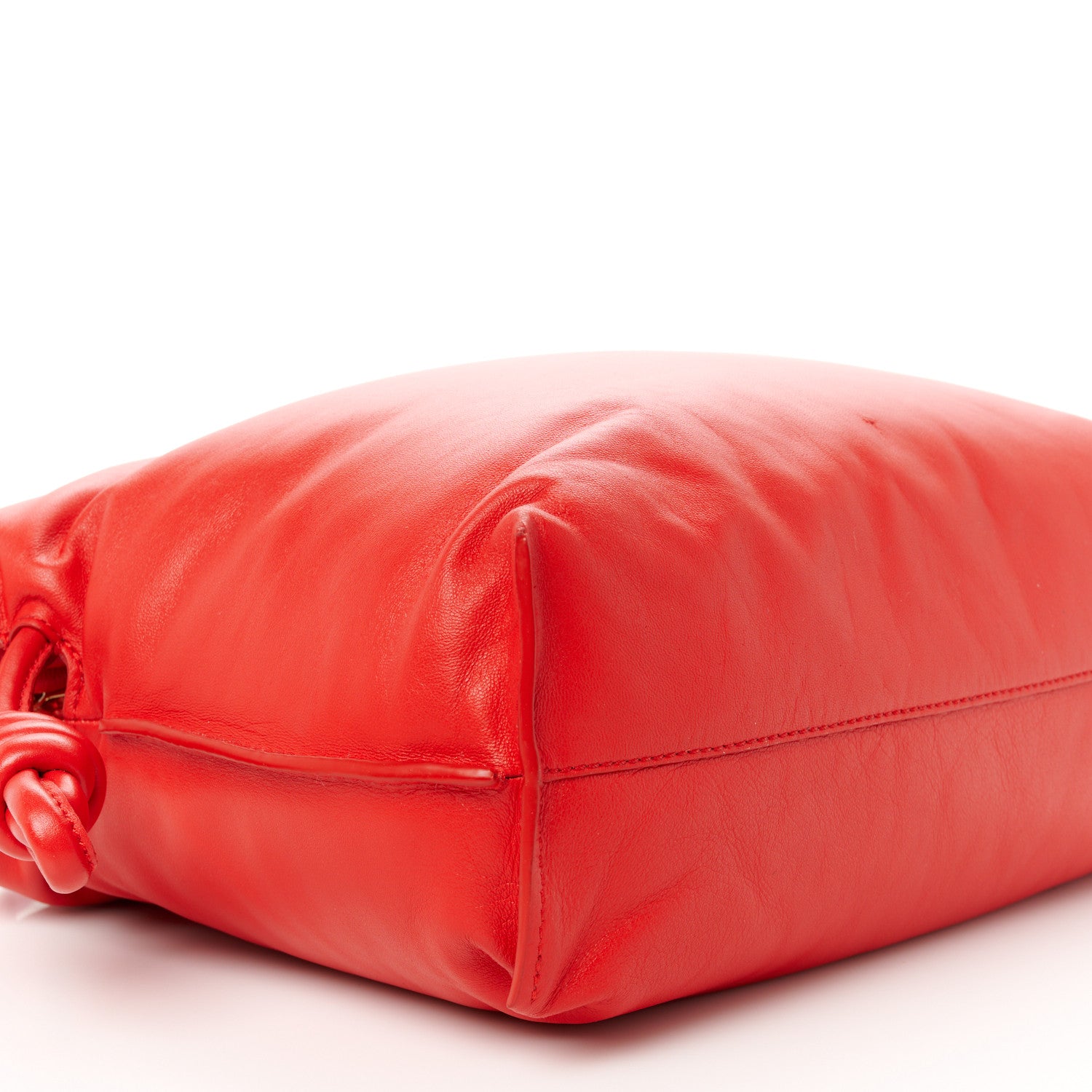 Loewe Calfskin Flamenco Puffer Knot Bag Red 9 of 10