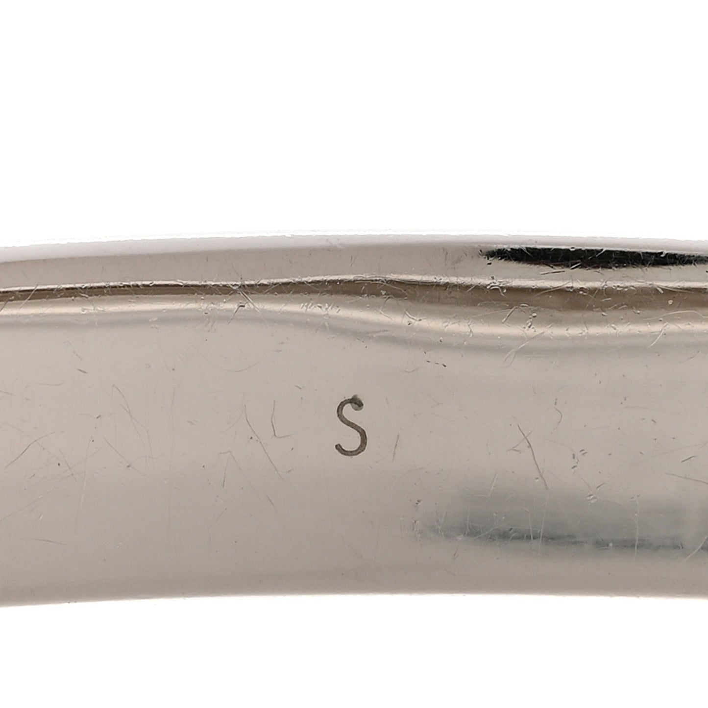 Brass Palladium Plated Nanogram Cuff S Silver