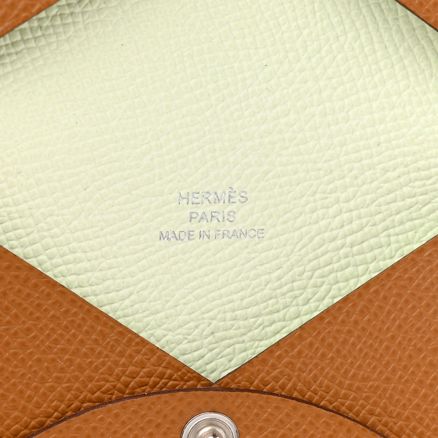 Epsom Verso Calvi Card Case Gold Vert Fizz