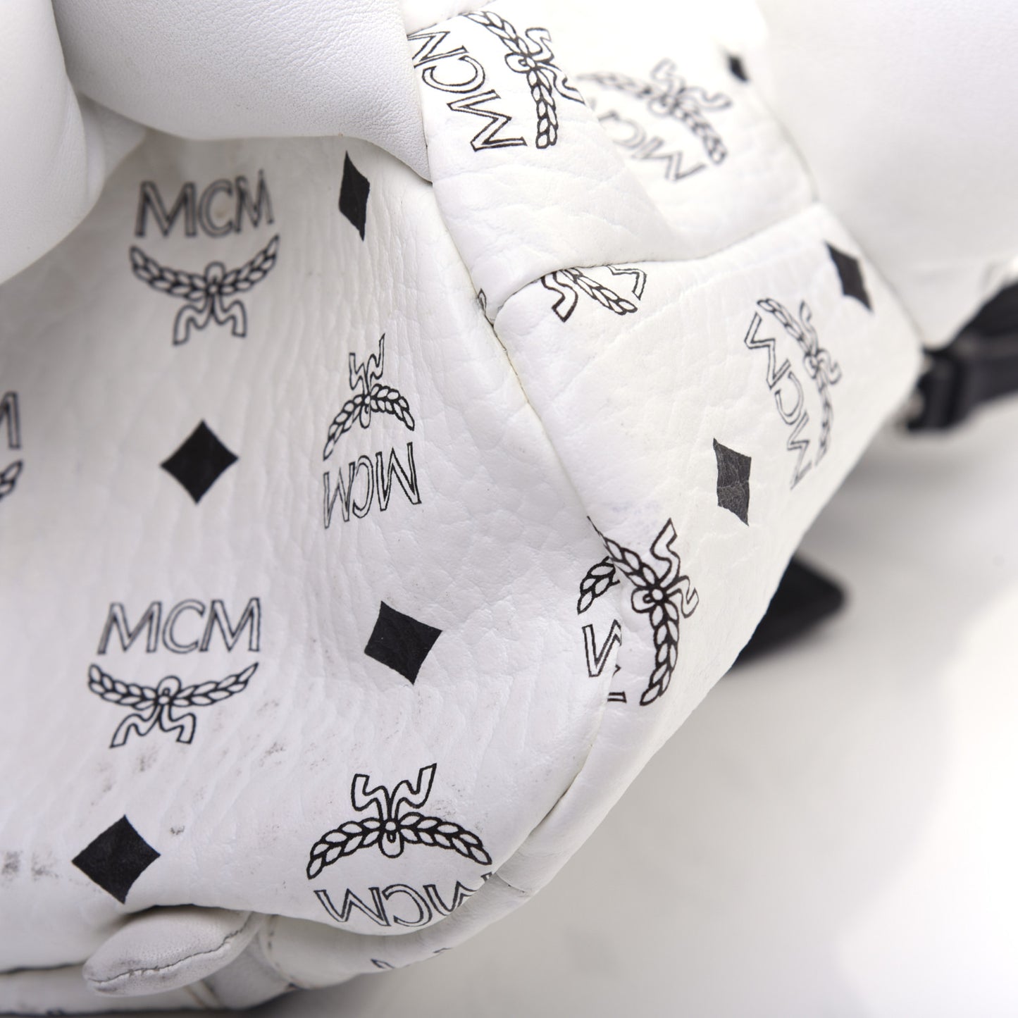 Calfskin Visetos Rabbit Zoo Doll Crossbody White
