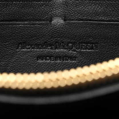 Alexander McQueen Pebbled Calfskin Skull Wallet on Chain Black 6 of 13