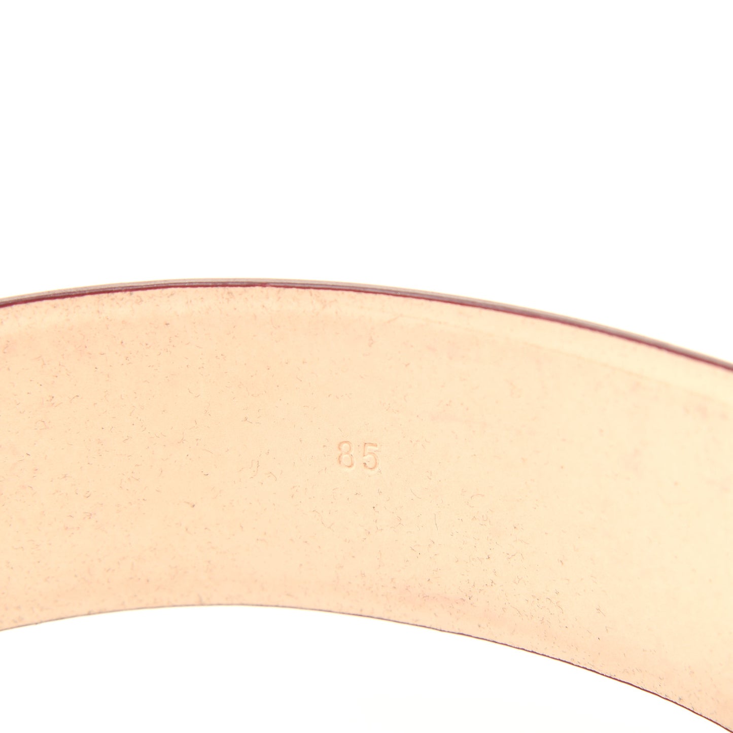 Patent Calfskin Camellia CC Belt 85 Red Gold