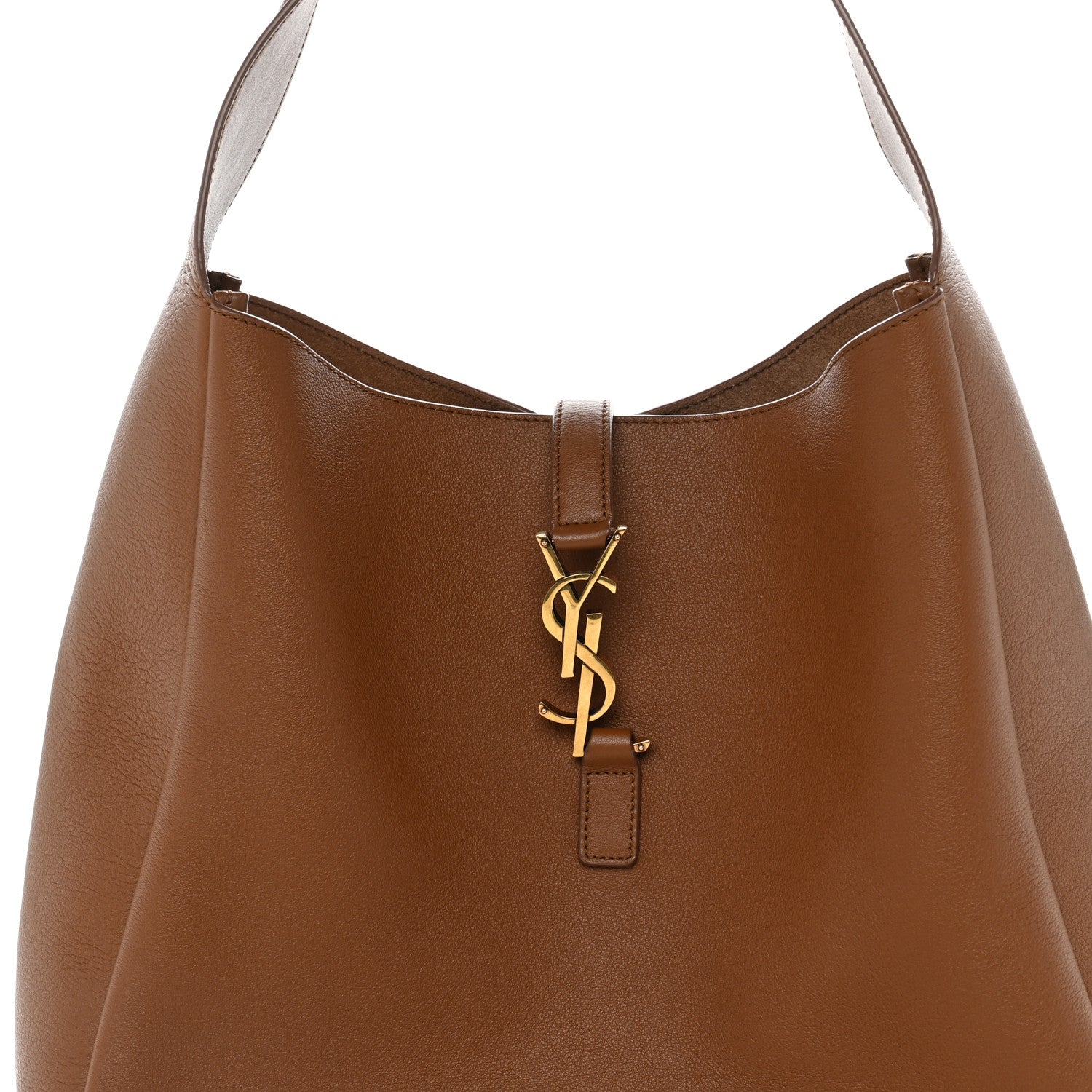 Saint Laurent Grained Calfskin Large Le 5 A 7 Soft Hobo Fox 7 of 9
