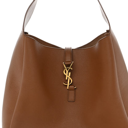 Saint Laurent Grained Calfskin Large Le 5 A 7 Soft Hobo Fox 7 of 9