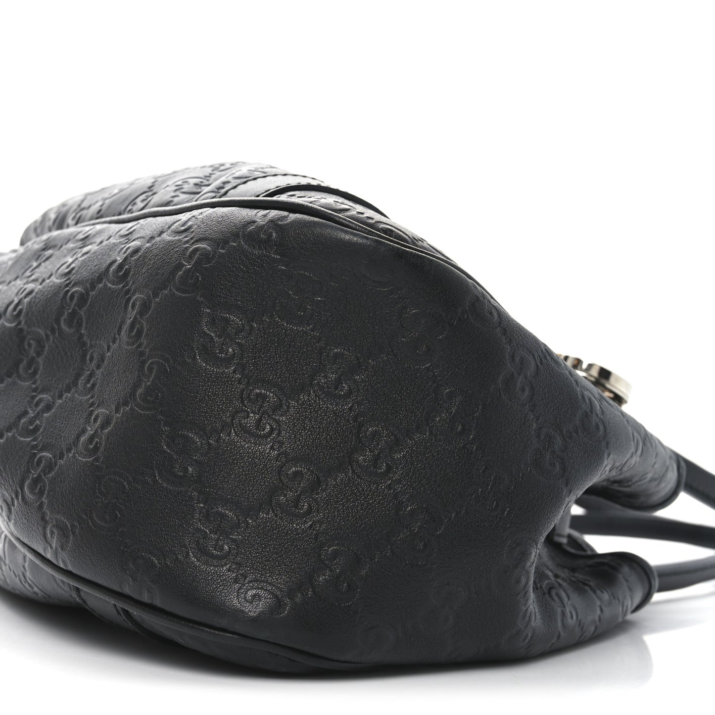 Guccissima Medium GG Twins Shoulder Bag Black