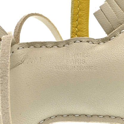 Hermes Milo Lambskin Grigri Rodeo Robeo 24 Bag Charm PM Craie Terre Jaune De Naples 3 of 4