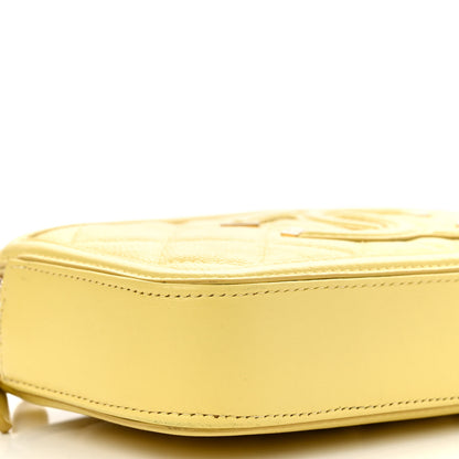 Chanel Caviar Quilted CC Filigree Clutch With Chain Yellow 12 of 16