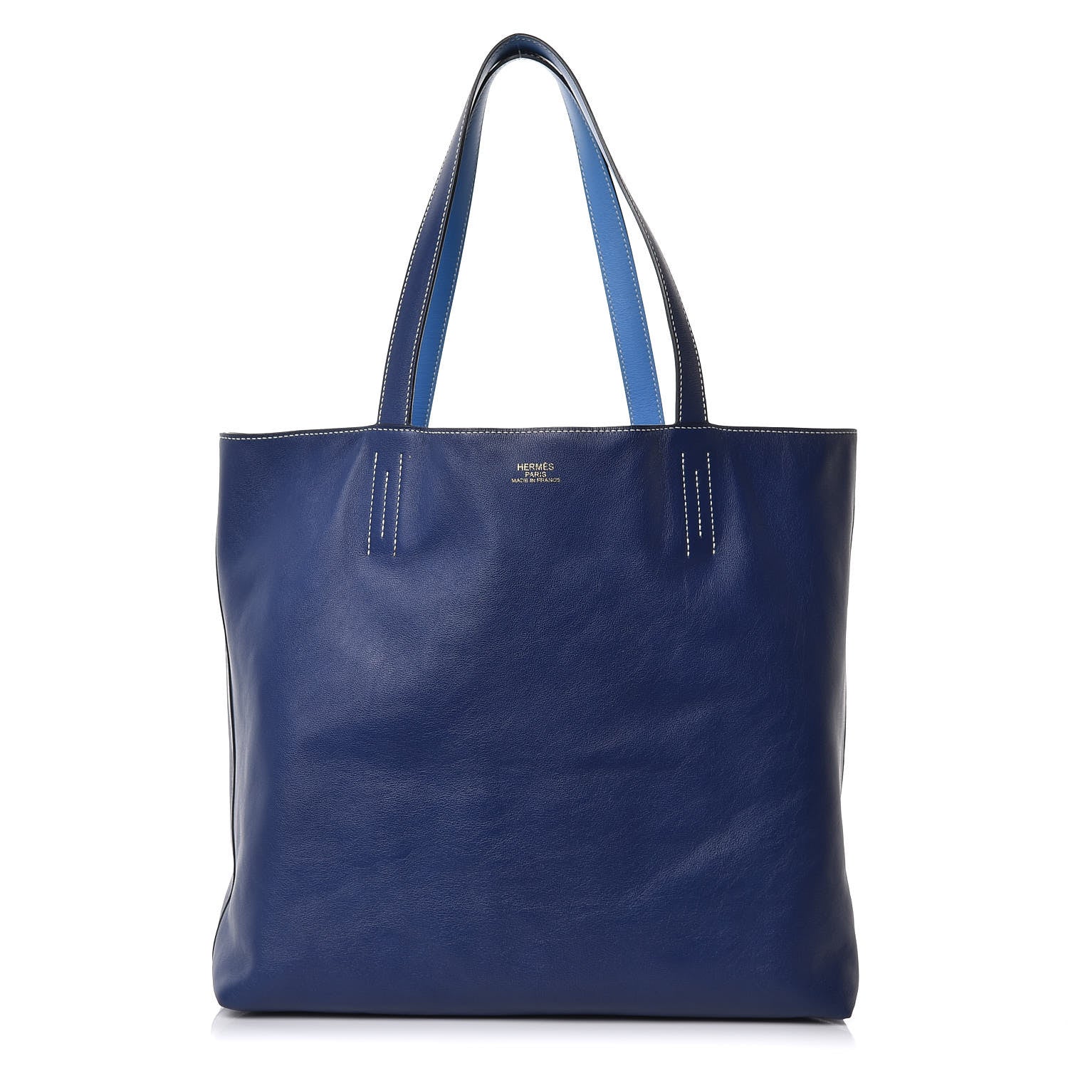 Hermes Veau Sikkim Double Sens 45 Tote Bleu Sapphire Paradis 1 of 13
