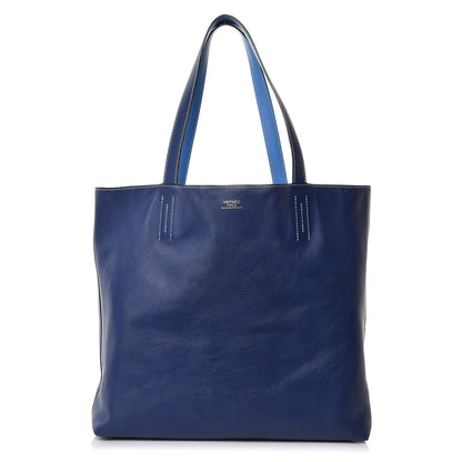 Hermes Veau Sikkim Double Sens 45 Tote Bleu Sapphire Paradis 1 of 13