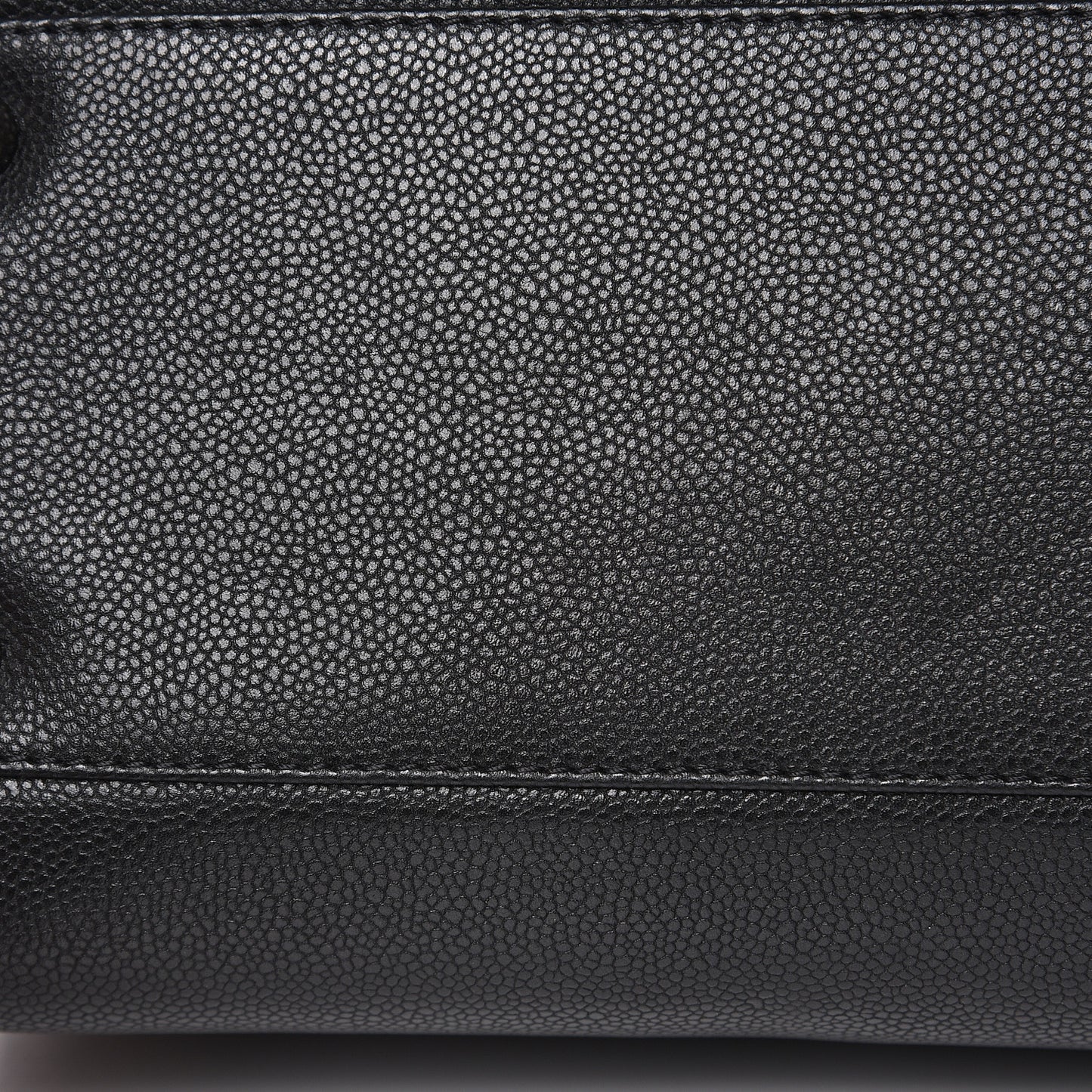 Metallic Grained Calfskin Woven Chain Large Shopping Bag Black