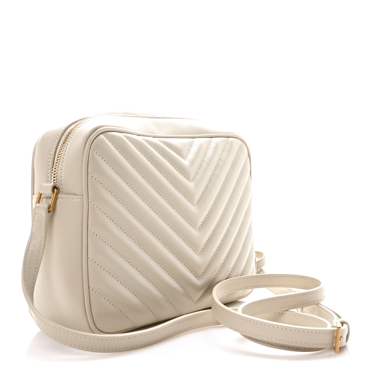 Saint Laurent Calfskin Matelasse Monogram Lou Camera Bag Crema Soft 3 of 10