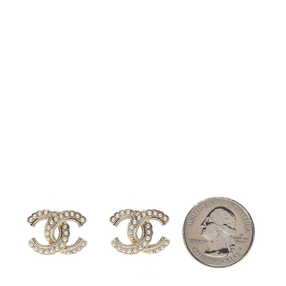 Chanel Pearl Queen of France CC Earrings Gold 2 of 5