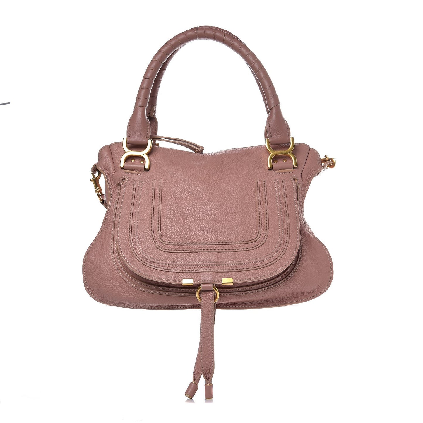 Calfskin Medium Marcie Satchel Anemone Pink