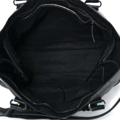 Balenciaga Chevre Iridescent Metallic Edge Hardware City Black 8 of 12