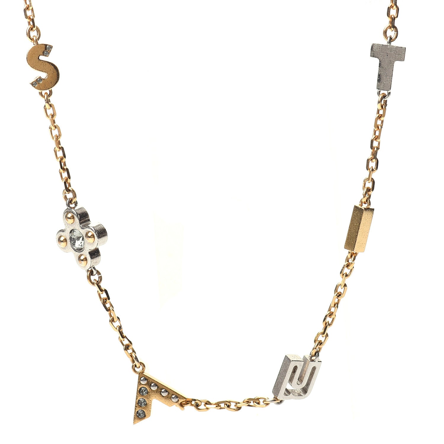Louis Vuitton Love Letters Timeless Long Necklace Gold 1 of 6