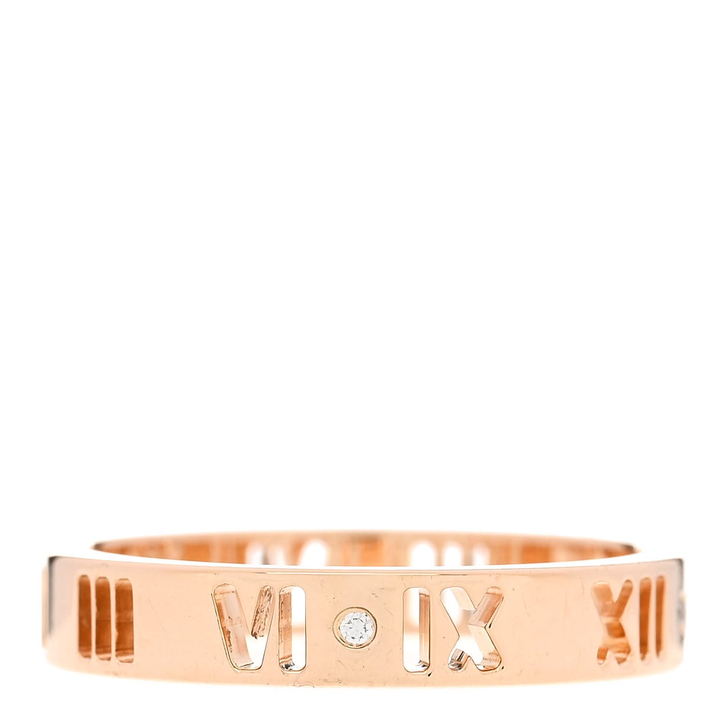 18K Rose Gold Diamond Atlas Pierced Ring 54 6.75