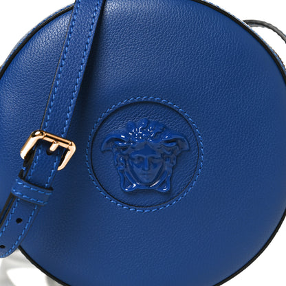 Versace Calfskin La Medusa Round Camera Bag Blue 9 of 11