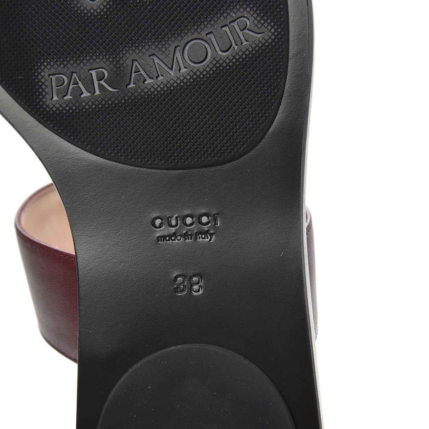 Calfskin GG Marmont Thong Sandals 38 Vintage Bordeaux