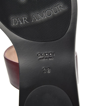 Gucci Calfskin GG Marmont Thong Sandals 38 Vintage Bordeaux 7 of 8