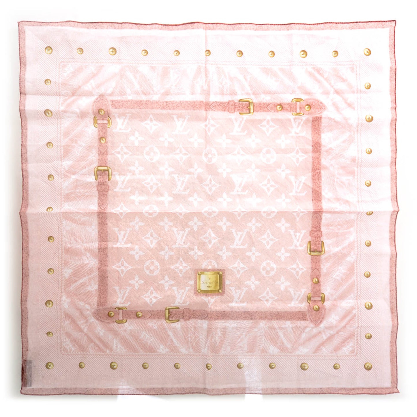 Cotton Monogram New Denim Bandana Pale Pink