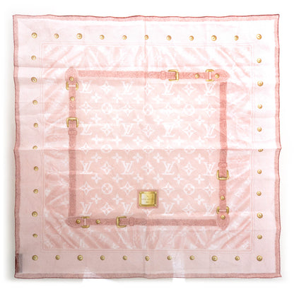 Louis Vuitton Cotton Monogram New Denim Bandana Pale Pink 1 of 4