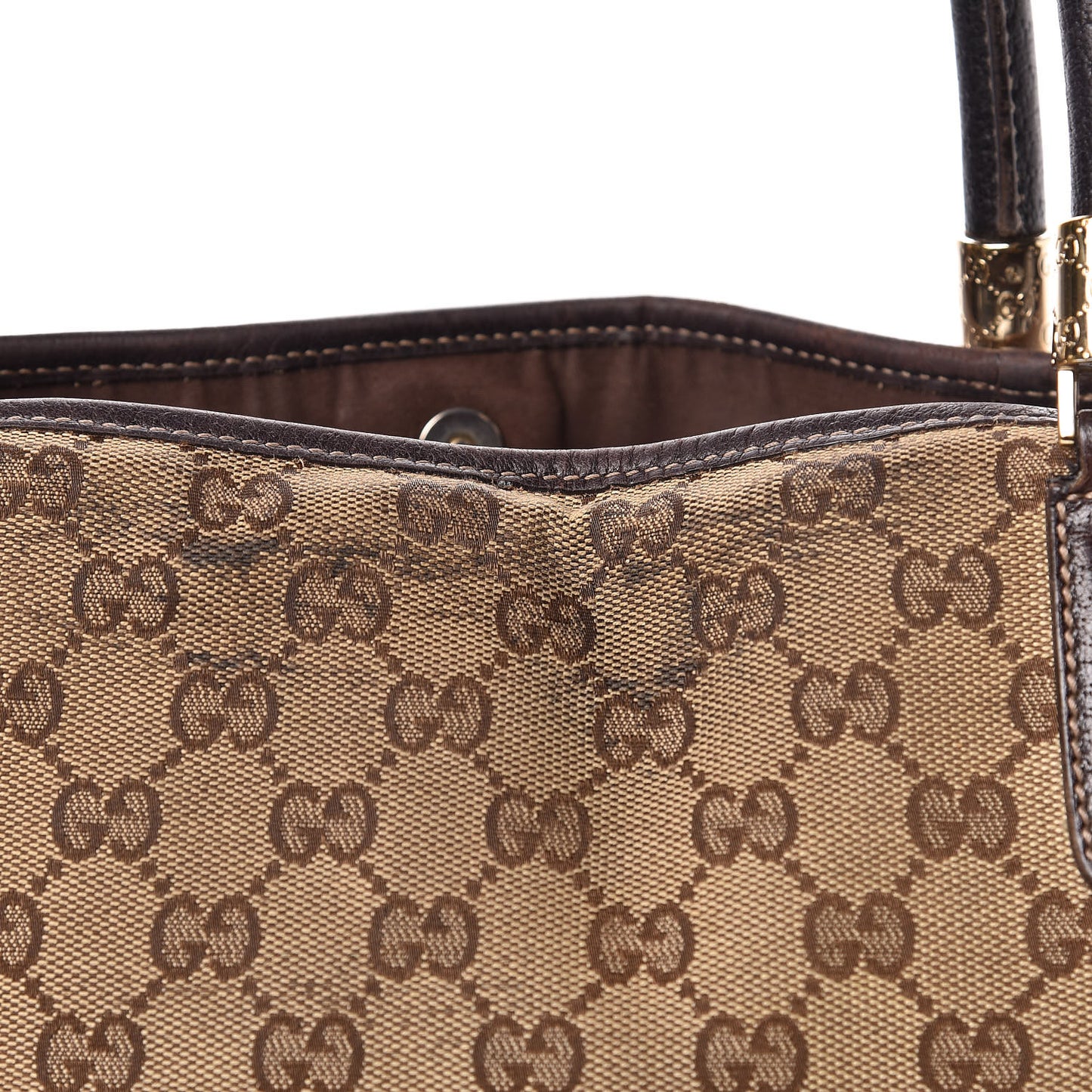 Monogram Web Tote Brown